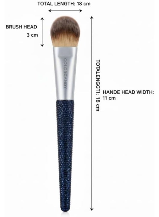 Makeup Brush Powder Brush Foundation Blush Bronzer Contour Face Blender Professional Mineral Blending Buffing Thick and Dense Soft Synthetic Fibers - Image 2